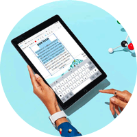 Adobe Acrobat op een tablet