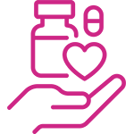 Voorraadbeheer voor medische benodigdheden icoon