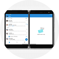 Outlook op een Microsoft Surface Duo