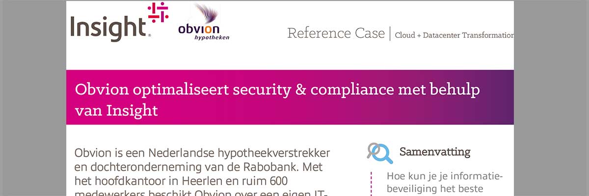 Article Obvion optimaliseert security en compliance Image