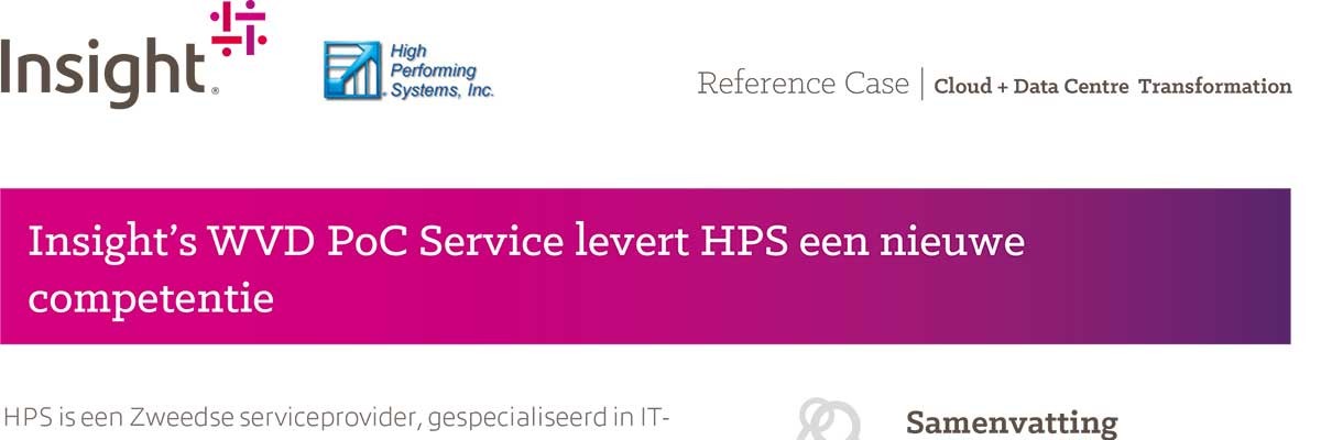 Insight leert HPS WVD PoC Service te bouwen