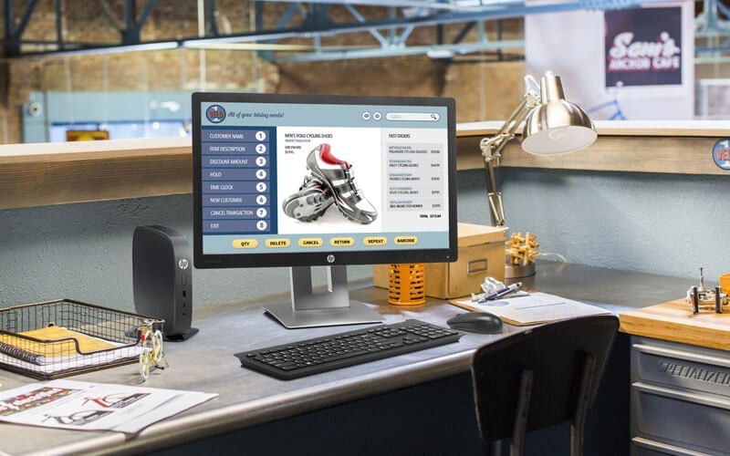 HP Desktop Thin Clients in een kantoor