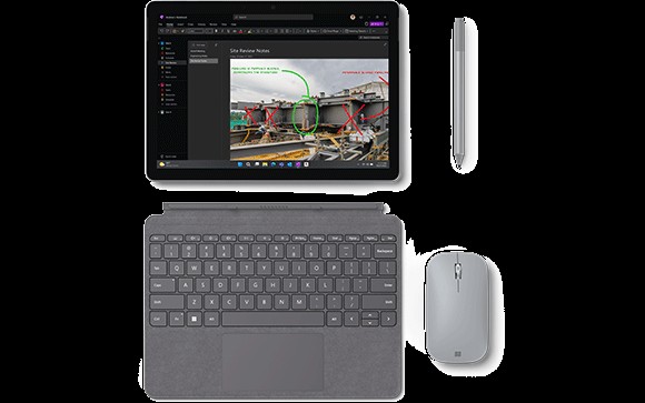 Surface Go 4 met pen en toetsen bord